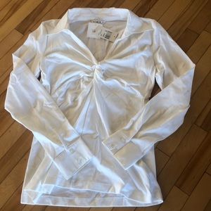 CAbi Women’s Blouse, long sleeve. Cream Puff. Size Large. New with tag.